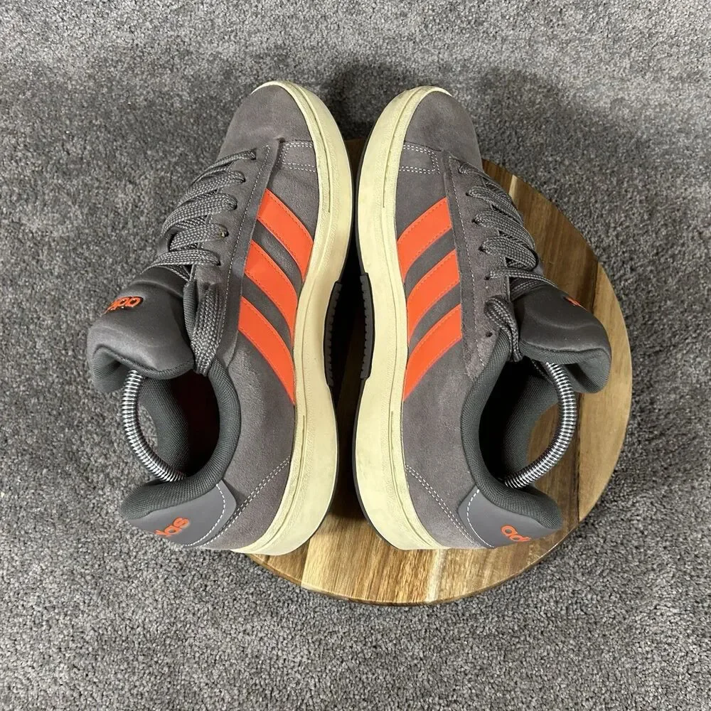 Adidas Grand Court Alpha 00's Men's Size 10 Charcoal Impact Orange Skate Shoes